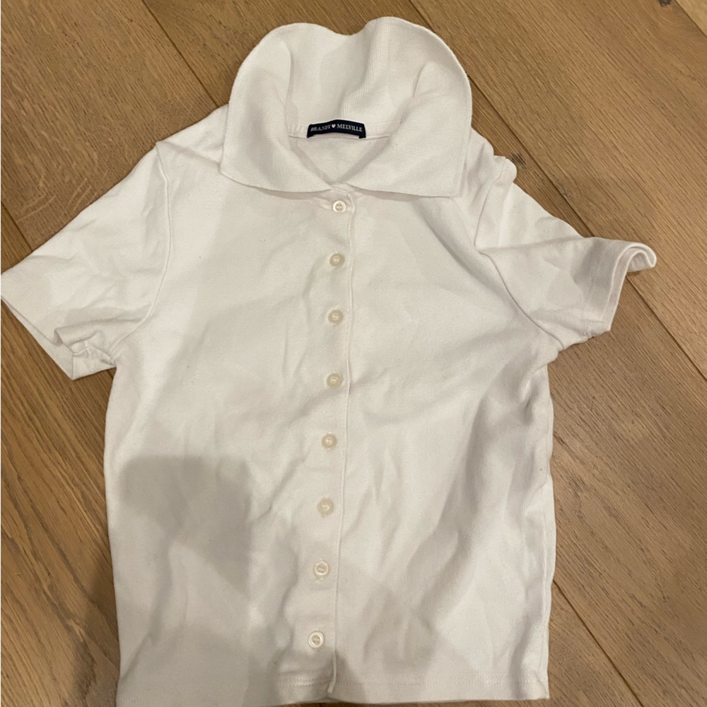 Vintage Brandy Melville White Collared Tee